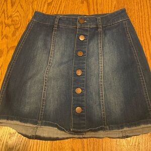 love, Fire denim skirt